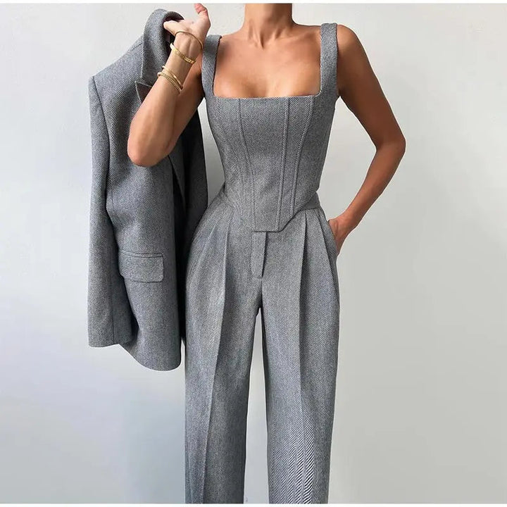 Maureen | Women's Stylish Wide Leg Pant Suit Set