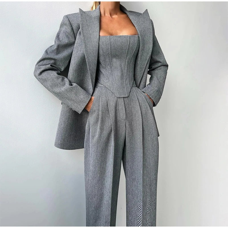 Maureen | Women's Stylish Wide Leg Pant Suit Set