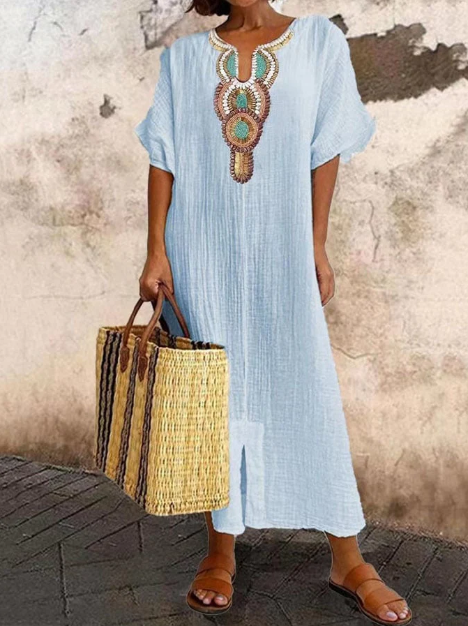 Melinda | Women's V-Neck Long Maxi Dress