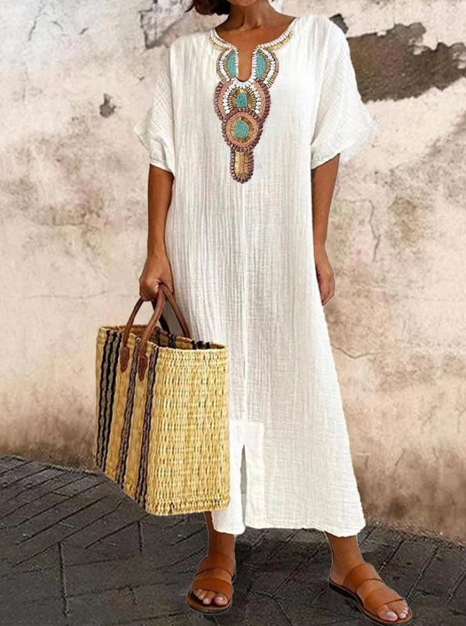 Melinda | Women's V-Neck Long Maxi Dress