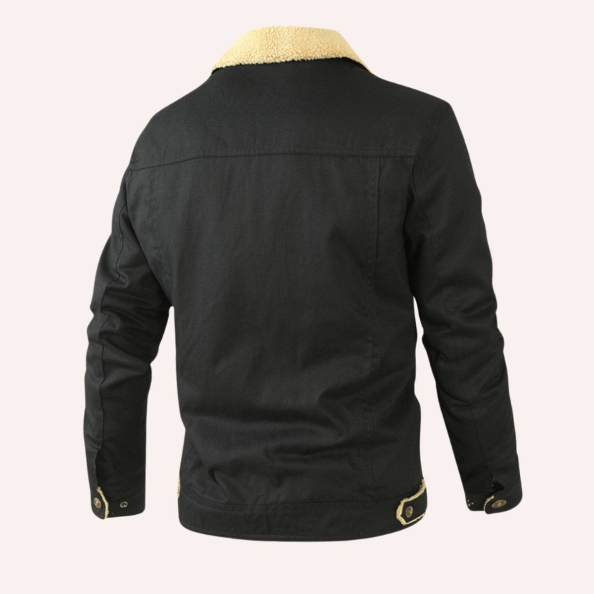 Miesten rennon mallinen teddyfleece-takki painonapeilla