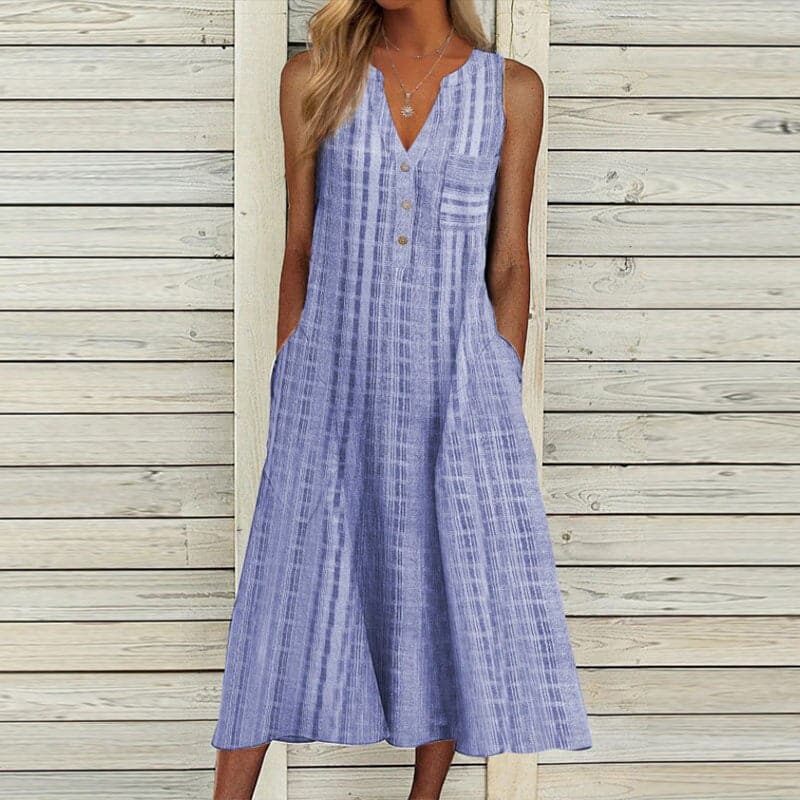 Mia | Women's Sleeveless A-Line Midi Dress for Effortless Style