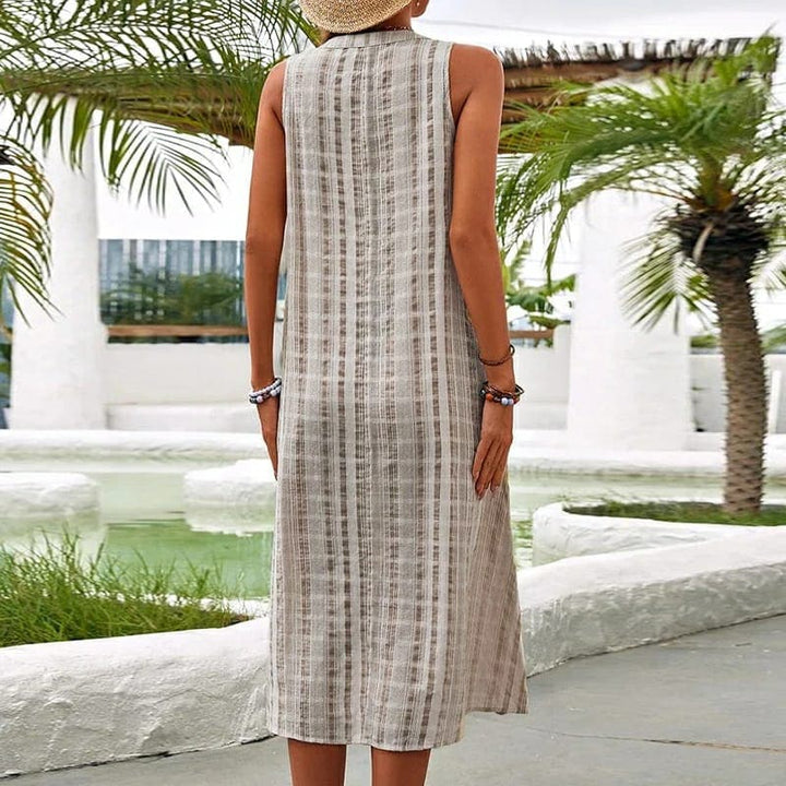 Mia | Women's Sleeveless A-Line Midi Dress for Effortless Style