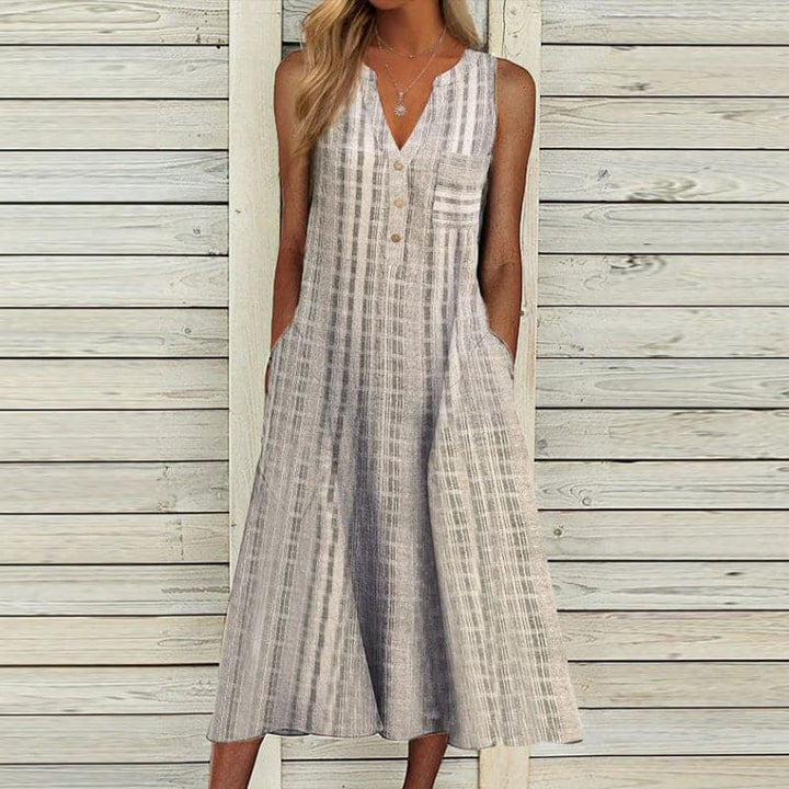 Mia | Women's Sleeveless A-Line Midi Dress for Effortless Style