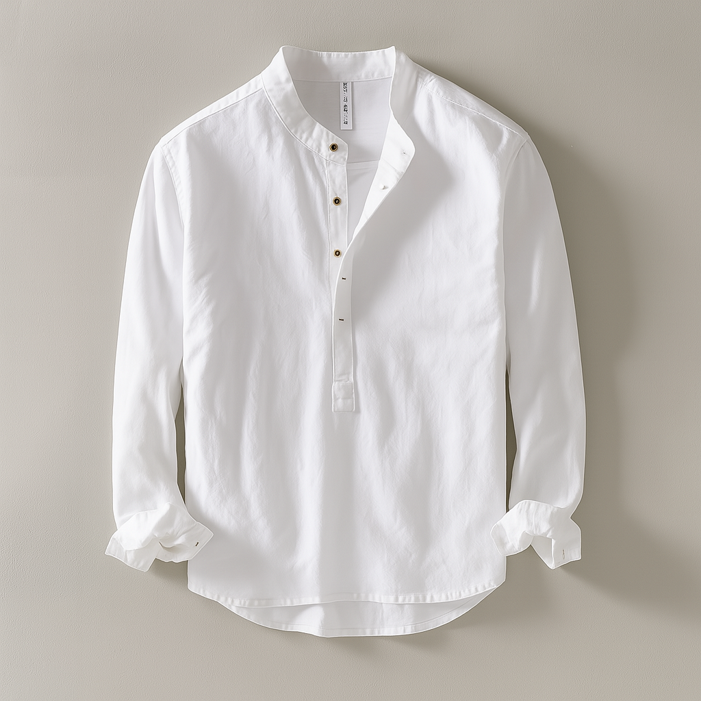 Murray | Men's Casual Long Sleeve Band Collar Shirt