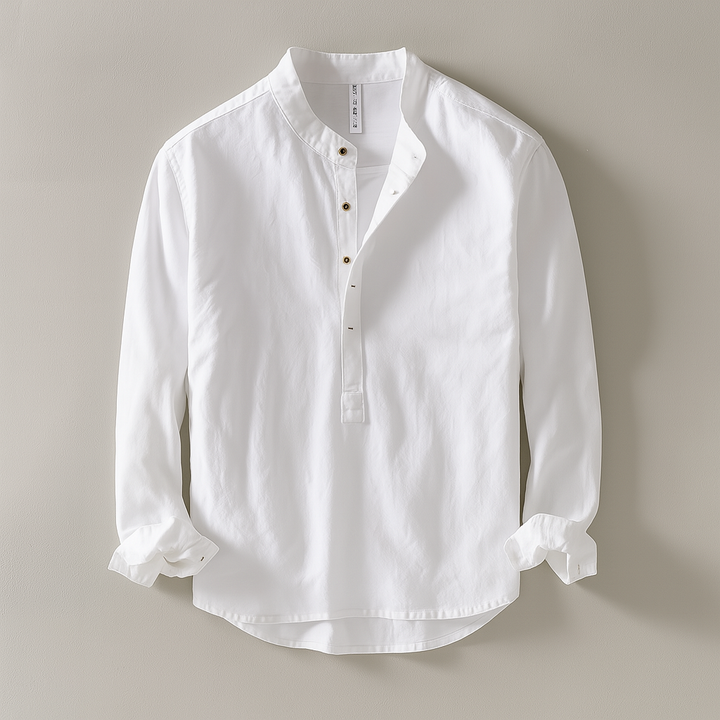 Murray | Men's Casual Long Sleeve Band Collar Shirt