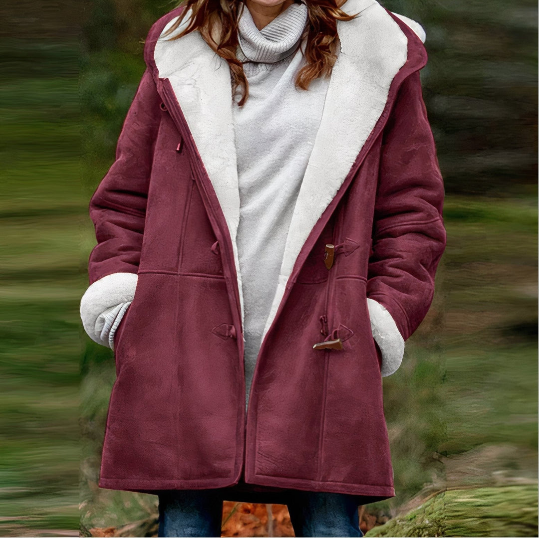 Women's Long Sleeve Velvet Coat