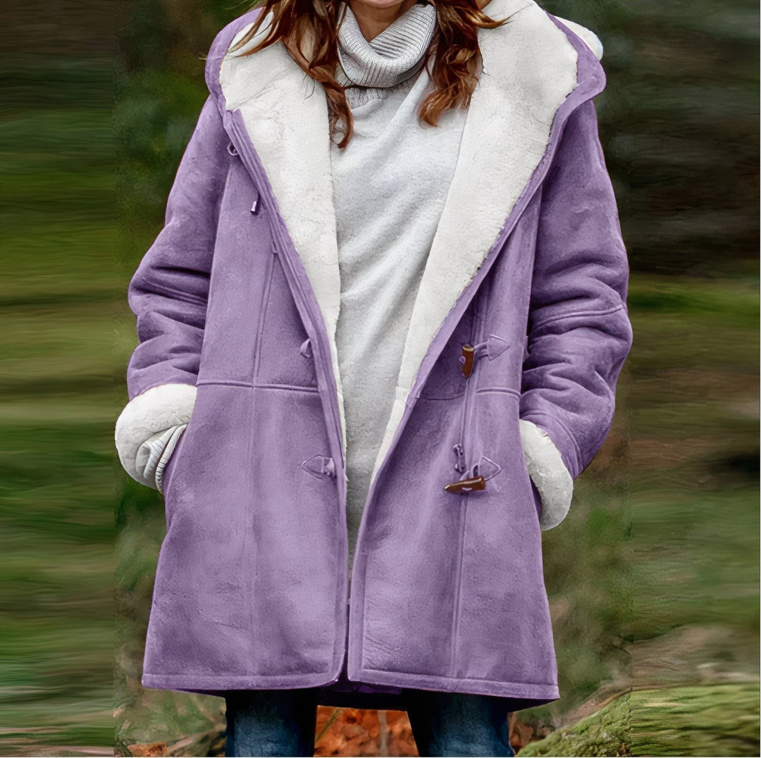 Women's Long Sleeve Velvet Coat