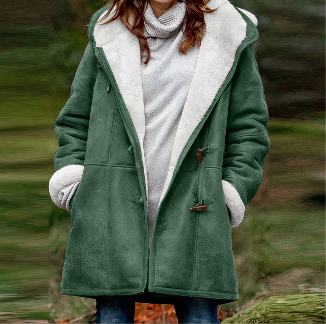 Women's Long Sleeve Velvet Coat