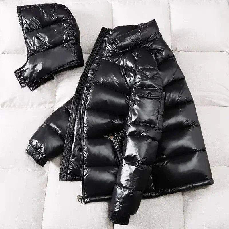 Men's Shiny Winter Puffer Jacket