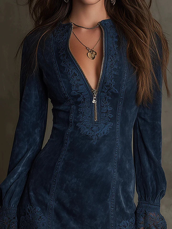 Nell | Women's Long Sleeve A-Line Dress