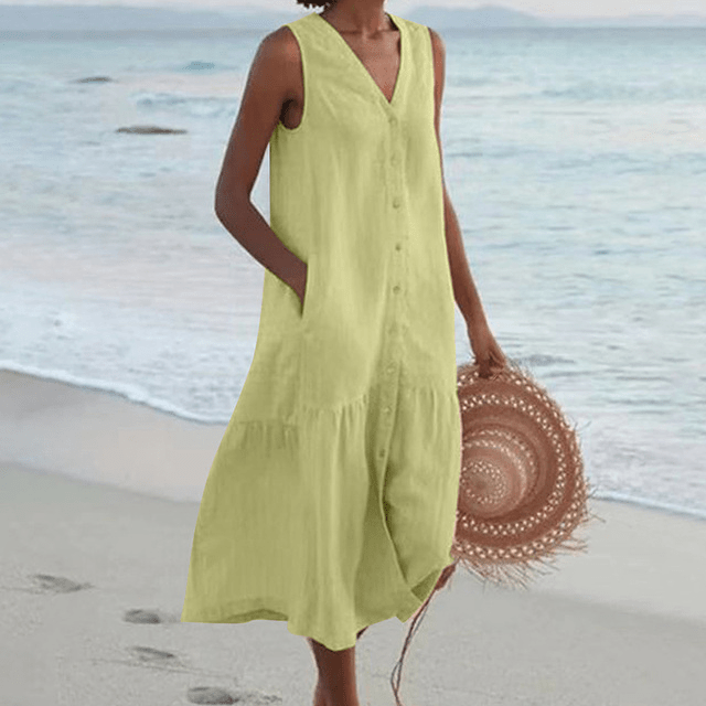 Nina | Women's Sleeveless Midi Dress Alternative