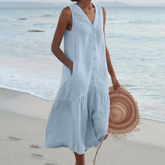 Nina | Women's Sleeveless Midi Dress Alternative