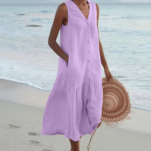 Nina | Women's Sleeveless Midi Dress Alternative