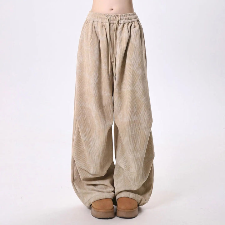Olive | Women's High-Waisted Balloon Leg Trousers