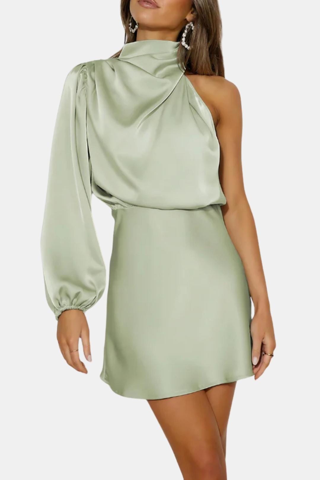 Olive | Women's One Shoulder Mini Dress