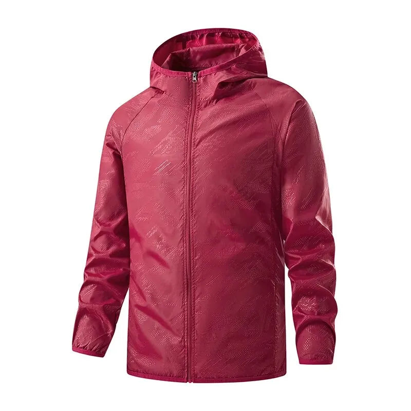 Men's Unisex Waterproof Windbreaker Jacket for Hiking and Camping