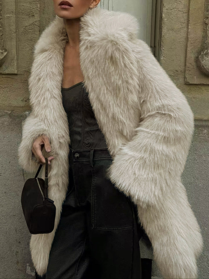 Women's Oversized Fuzzy Faux Fur Coat