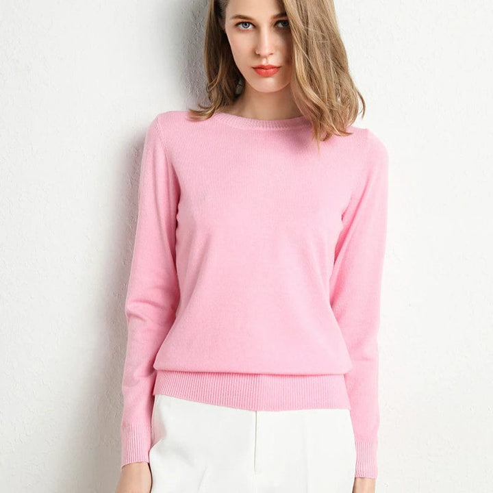 Women’s Classic Long-Sleeve Round-Neck Sweater