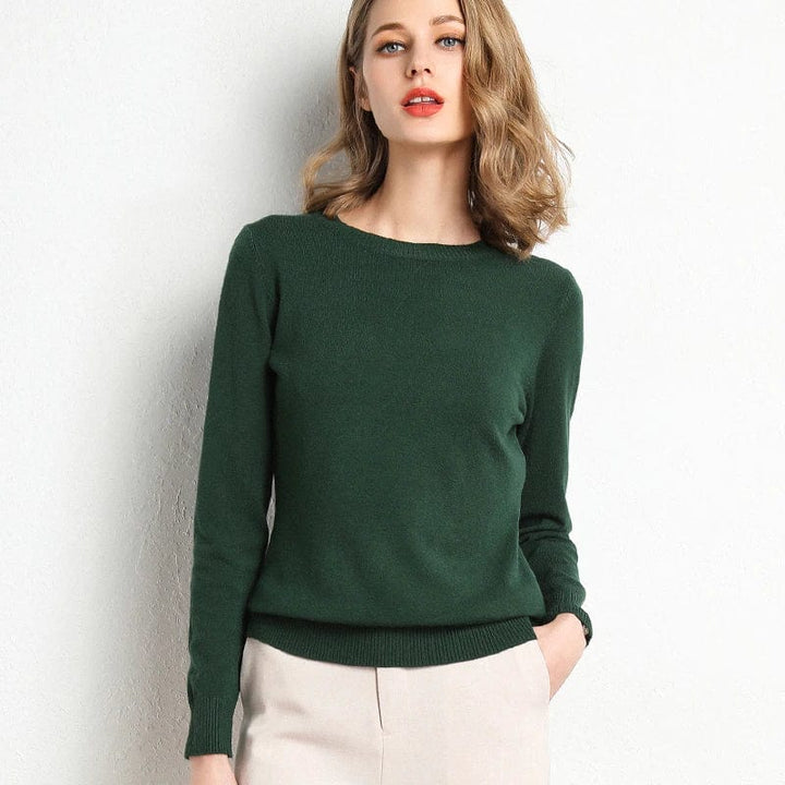 Women’s Classic Long-Sleeve Round-Neck Sweater
