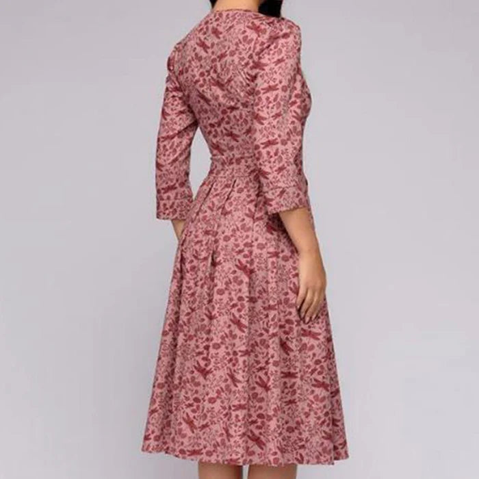 Patricia | Women's A-Line Midi Dress with Pockets