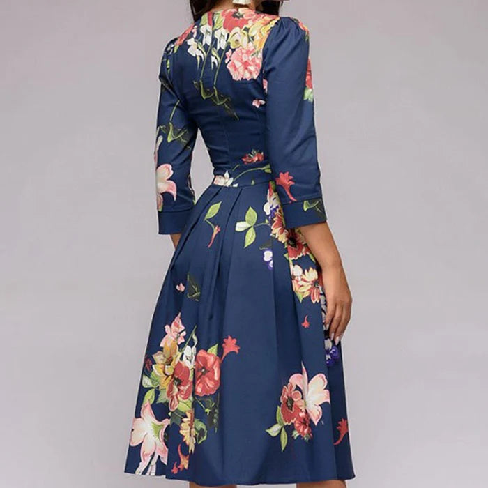 Patricia | Women's A-Line Midi Dress with Pockets