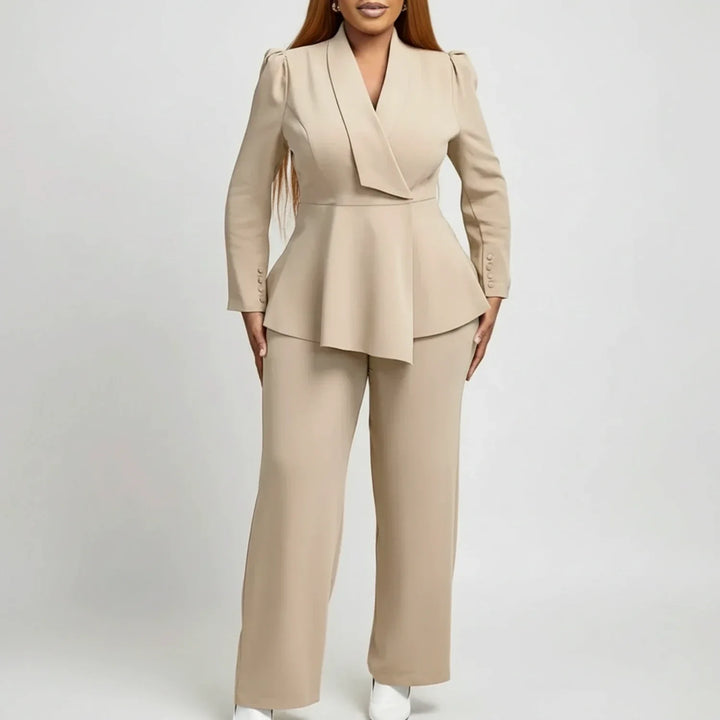 Elegant Peplum Top Suit for Women