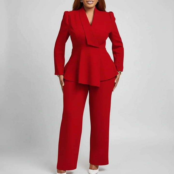 Elegant Peplum Top Suit for Women