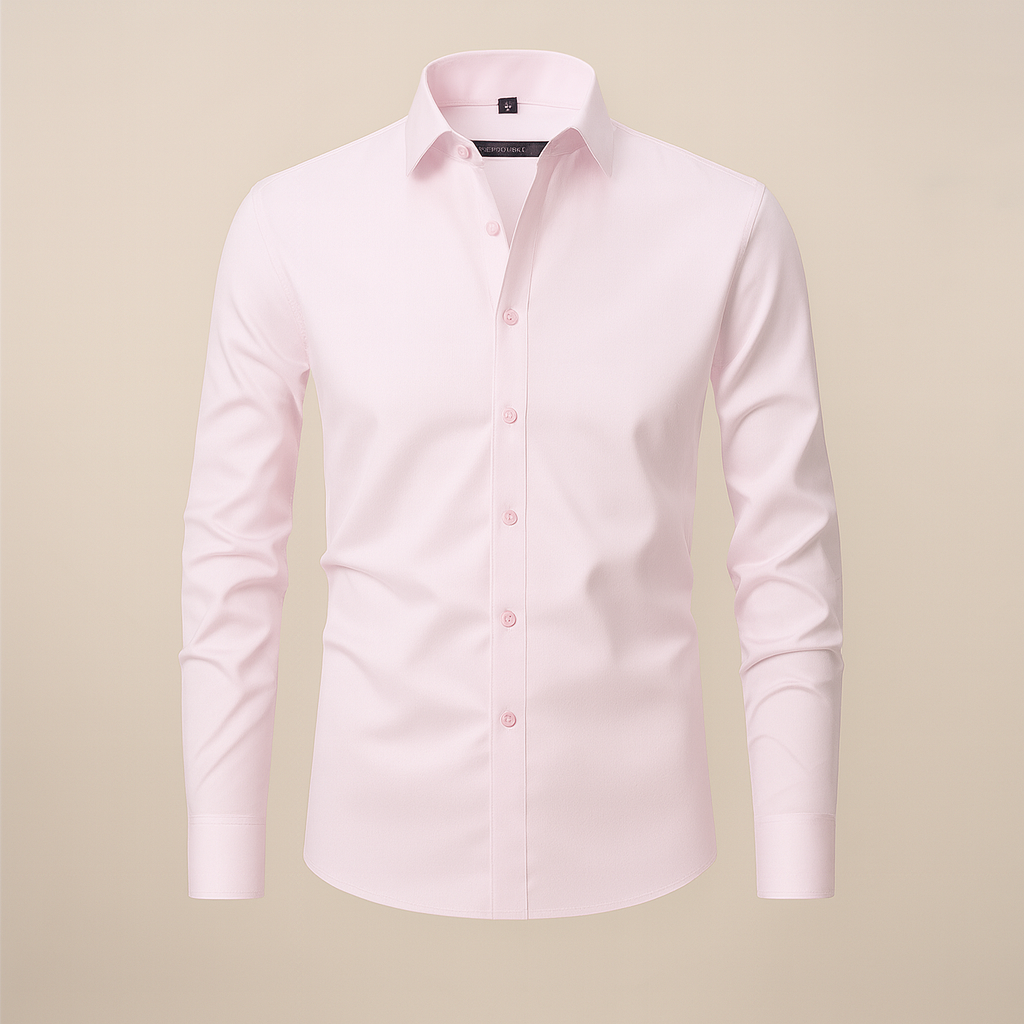 Men's Casual Long-Sleeve Button-Up Shirt