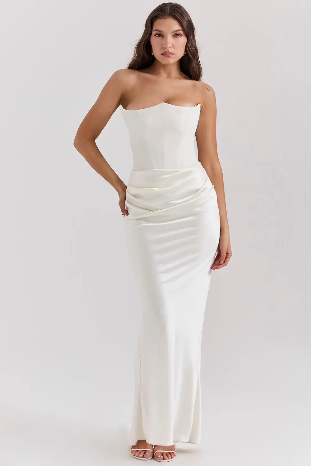 Piper | Women's Strapless Bodycon Midi Dress Alternative