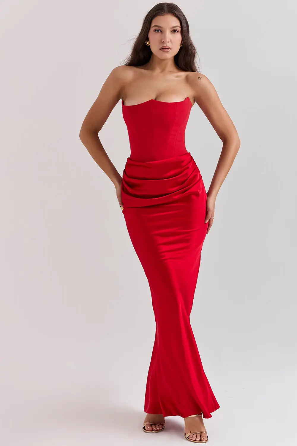 Piper | Women's Strapless Bodycon Midi Dress Alternative