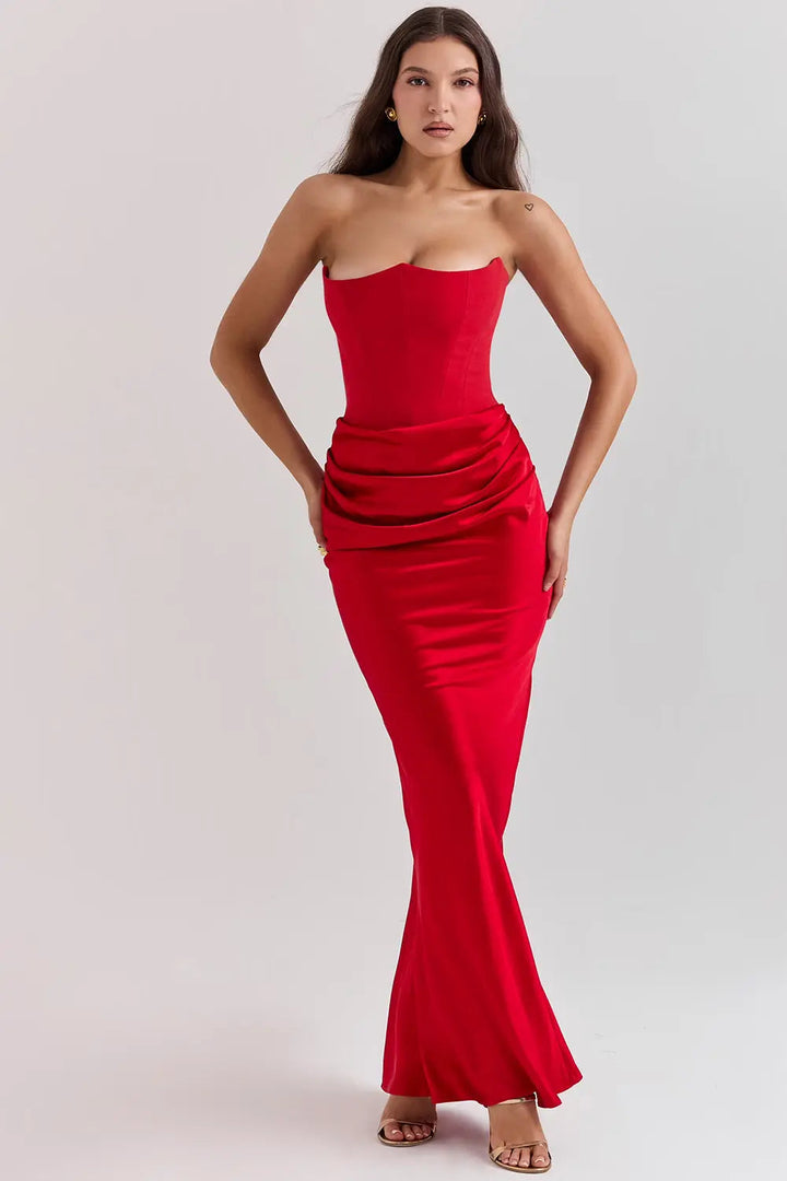 Piper | Women's Strapless Bodycon Midi Dress Alternative