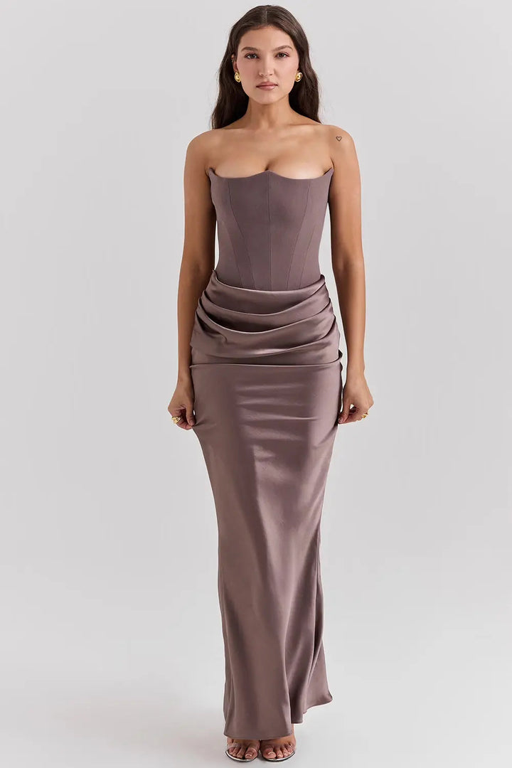 Piper | Women's Strapless Bodycon Midi Dress Alternative