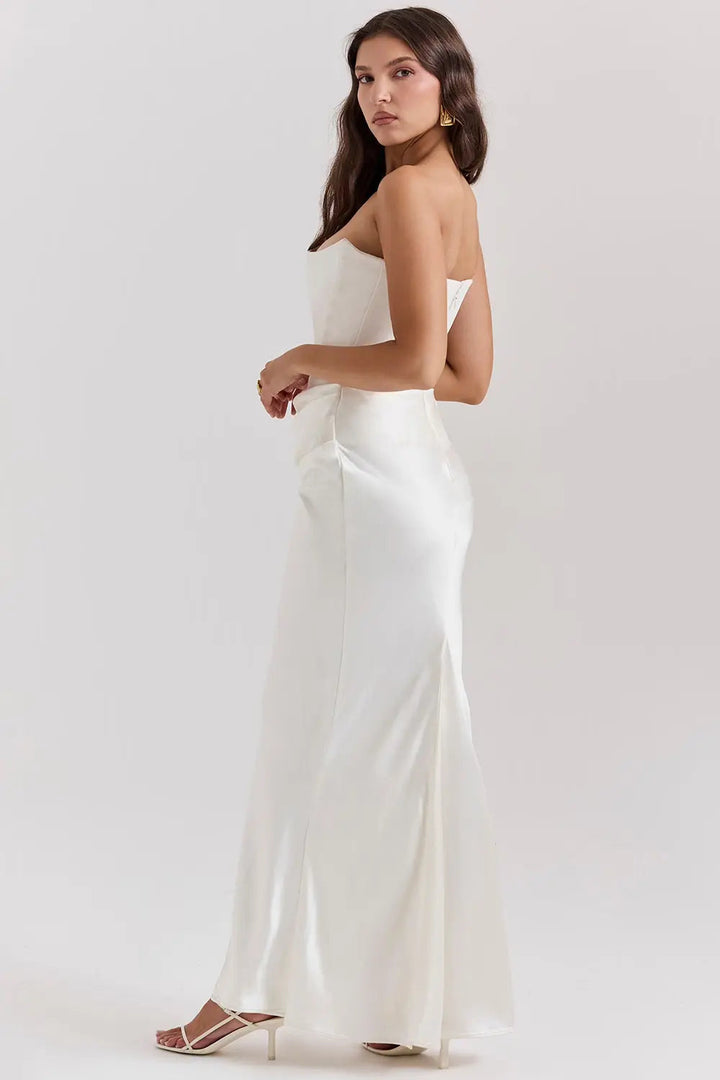 Piper | Women's Strapless Bodycon Midi Dress Alternative