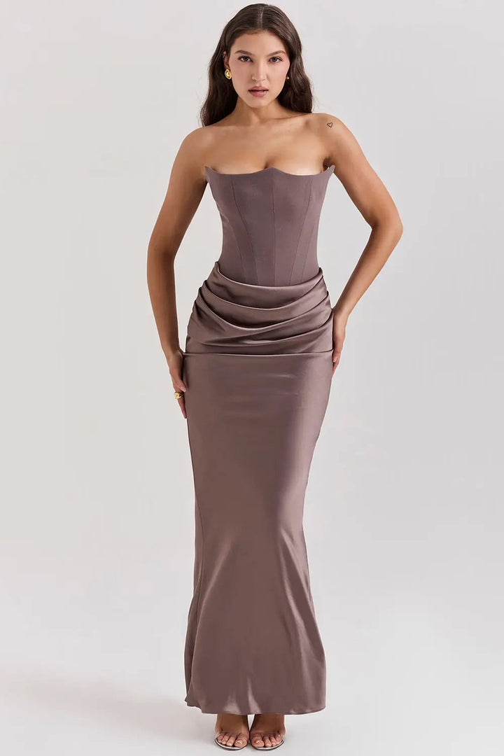 Piper | Women's Strapless Bodycon Midi Dress Alternative