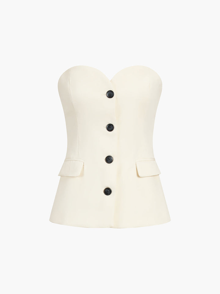 Rebecca | Women's Strapless Two-Piece Outfit Set