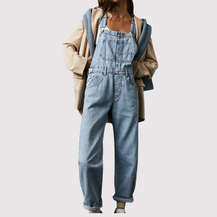 Women's Denim Jumpsuit for Stylish Casual Wear