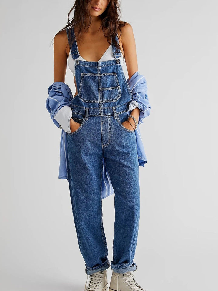 Women's Denim Jumpsuit for Stylish Casual Wear