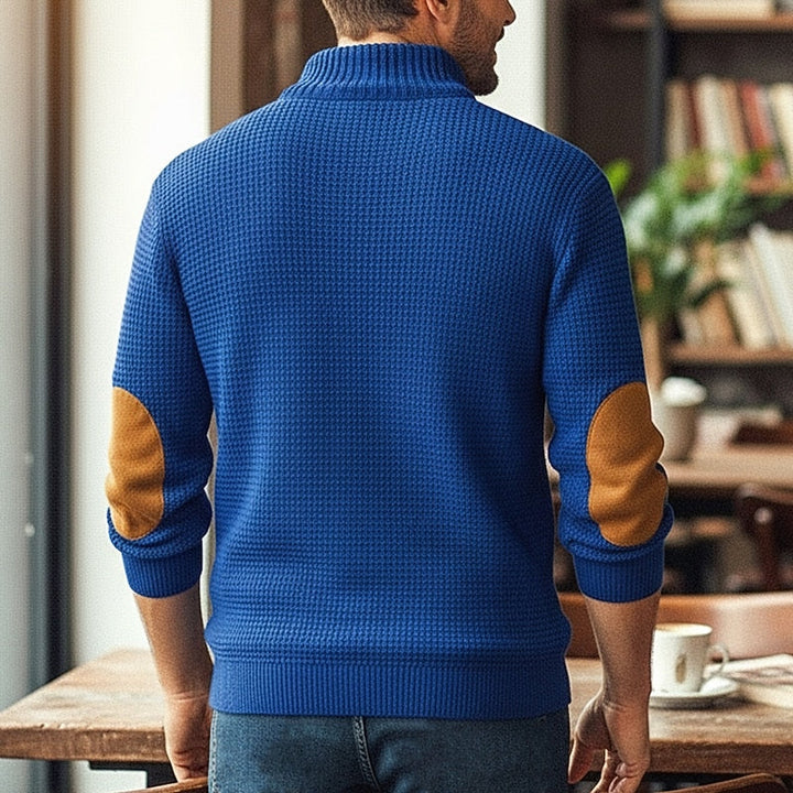 Men's Long Sleeve Sweater with Buttons