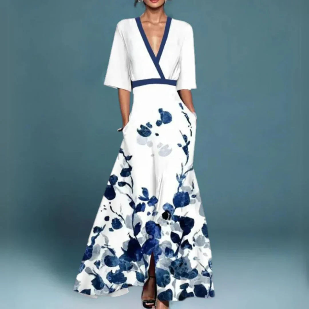 Savannah | Women's Floral V-Neck Maxi Dress