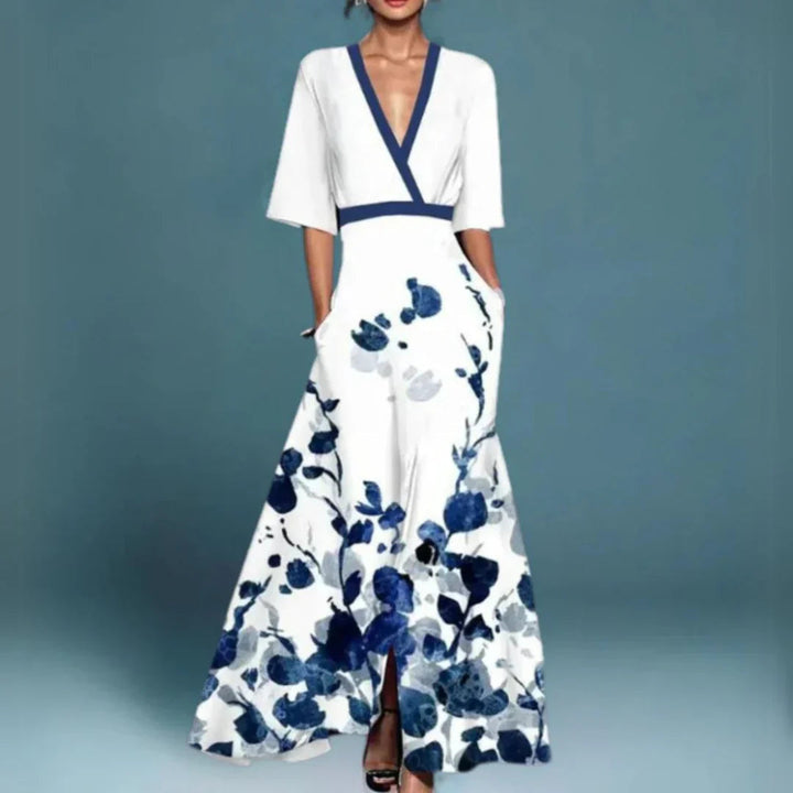 Savannah | Women's Floral V-Neck Maxi Dress