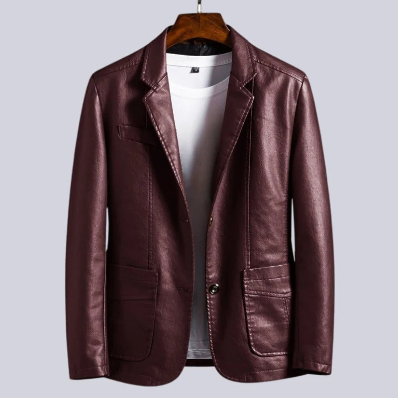 Men's Stylish Shadow Leather Jacket