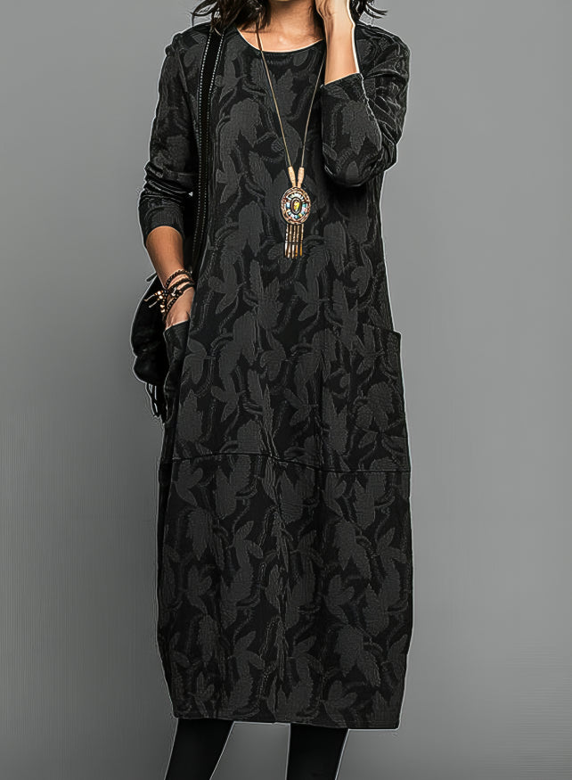 Shelby | Women's Long Sleeve Midi Dress for Effortless Style