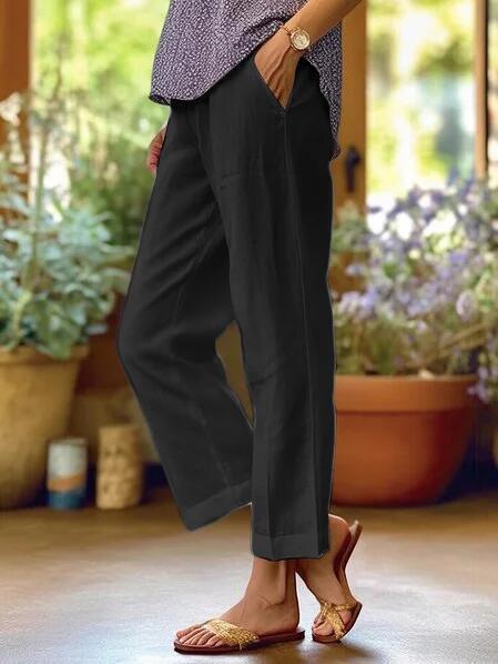 Sheryl | Women's Cropped Wide-Leg Trousers