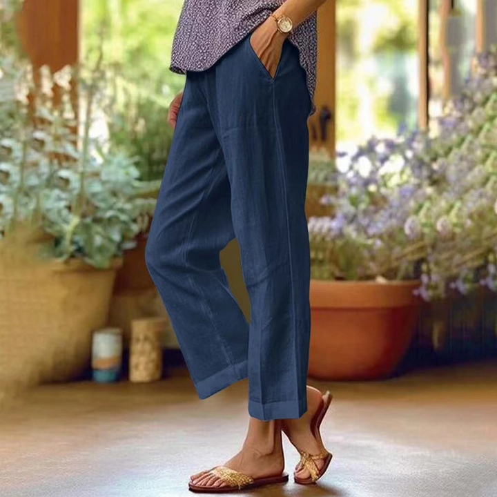 Sheryl | Women's Cropped Wide-Leg Trousers