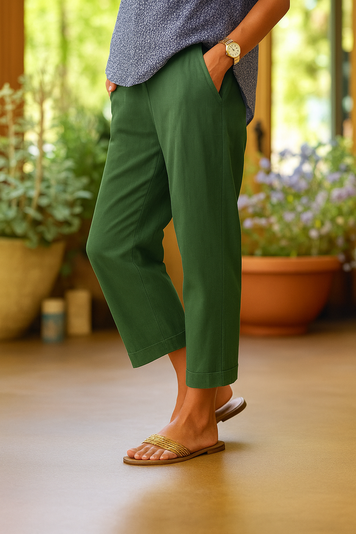 Sheryl | Women's Cropped Wide-Leg Trousers
