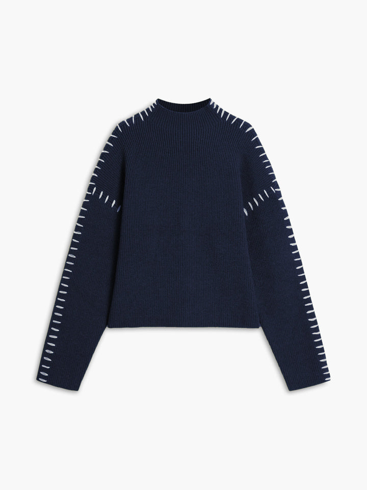 Women's Oversized Mock Neck Sweater