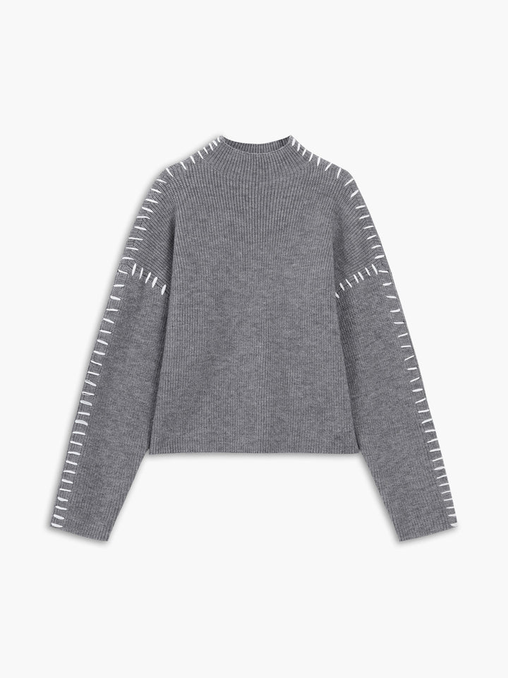 Women's Oversized Mock Neck Sweater