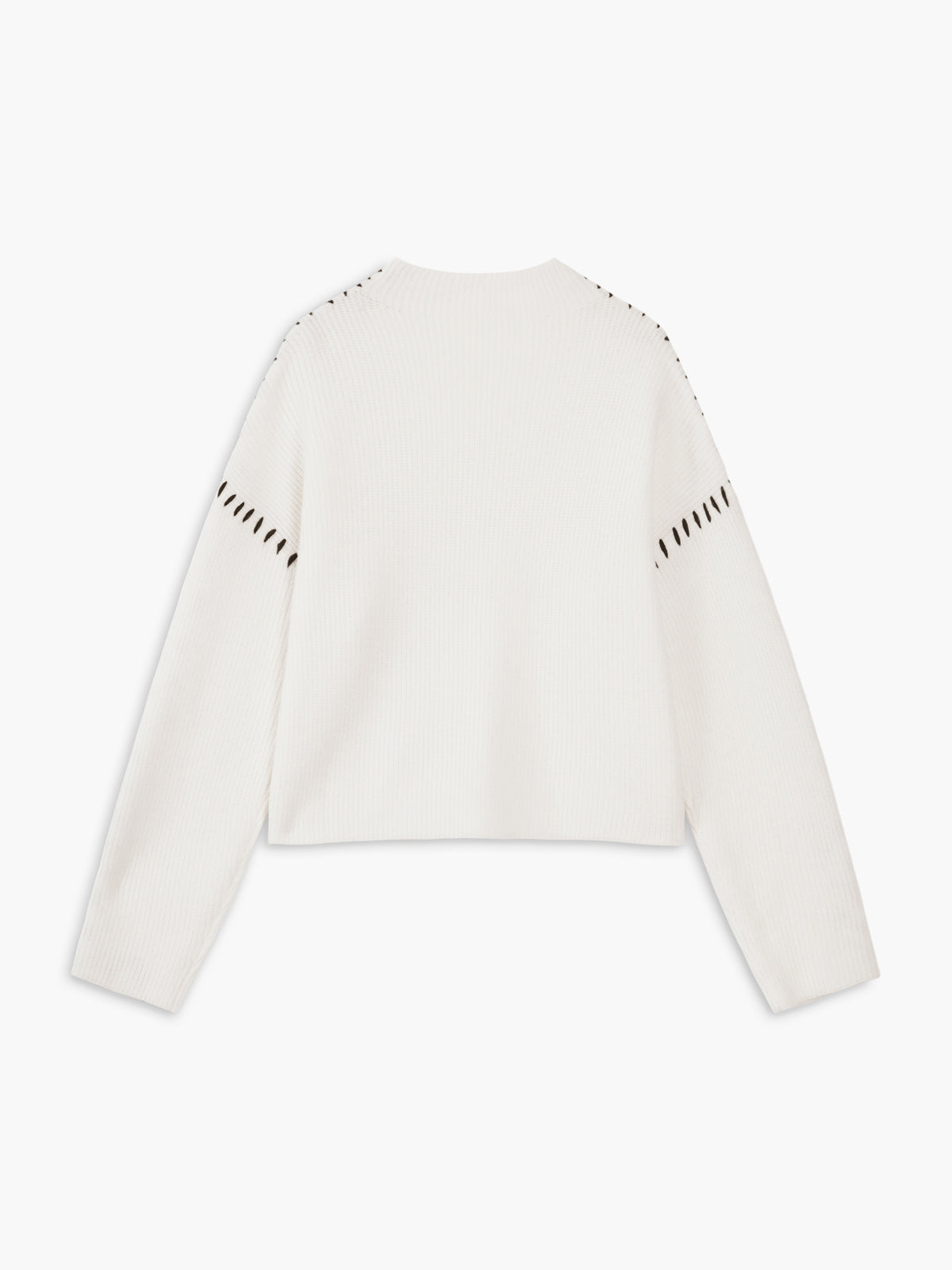 Oversize-Pullover für Damen mit kurzem Stehkragen und weichem, lässigem Strick