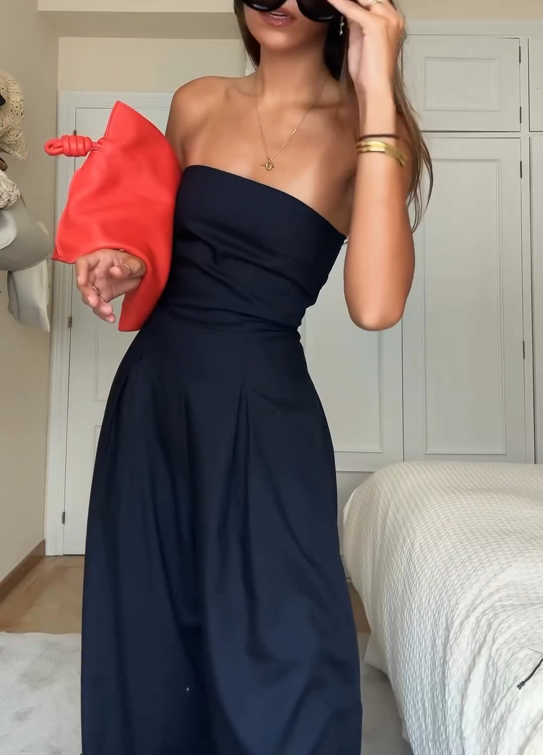 Women's Strapless Jumpsuit with Stylish Design